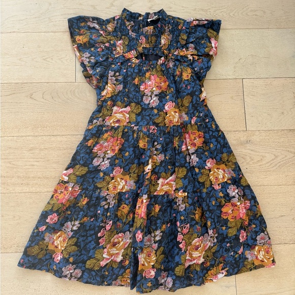 Sea New York Ines Floral Mini Ruffle Dress 2 - Picture 3 of 9